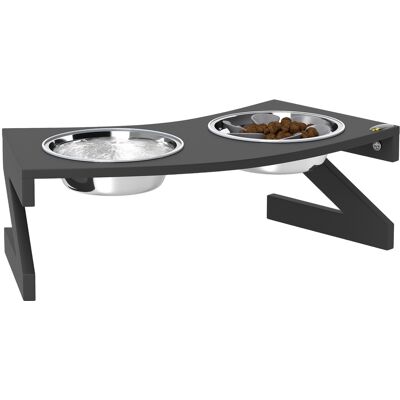 TORMATOR Gamelle Chien Surélevée Avec Support Gamelle Pour Chien Avec 2 Bols En Acier Inoxydable De 1l 52,5 X 30 X 16,5 Cm Noir - Publicité TORMATOR Gamelle Chien Surélevée Avec Support Gamelle Pour Chien Avec 2 Bols En Acier Inoxydable De 1l 52,5 X 30 X 16,5 Cm Noir - Publicité