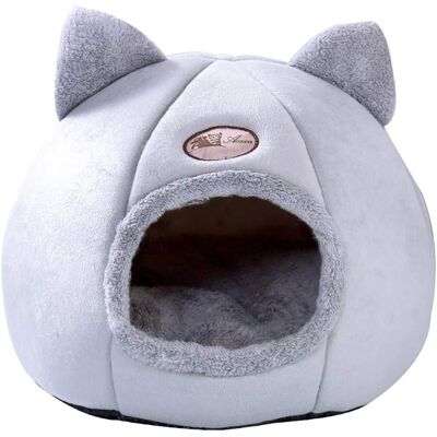 GRASSLIN 1 Nid Pour Chat Coussin Doux 35x35x40cm Gris Maison Animal Chien Hiver - Publicité GRASSLIN 1 Nid Pour Chat Coussin Doux 35x35x40cm Gris Maison Animal Chien Hiver - Publicité