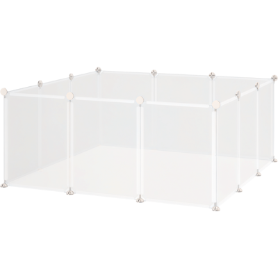 ARRIGONI Enclos Parc Modulable Pour Petits Animaux 12 Panneaux Pour Chiot, Cochon 105 X 105 X 45 Cm Blanc - Publicité ARRIGONI Enclos Parc Modulable Pour Petits Animaux 12 Panneaux Pour Chiot, Cochon 105 X 105 X 45 Cm Blanc - Publicité