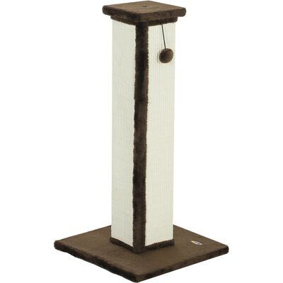 HEAT Arbre À Chat, Griffoir En Sisal Et Peluche, Balle Suspendue, Base Stable, 41 X 41 X 81 Cm, Marron Et Crème - Publicité HEAT Arbre À Chat, Griffoir En Sisal Et Peluche, Balle Suspendue, Base Stable, 41 X 41 X 81 Cm, Marron Et Crème - Publicité