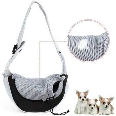 Cellfast Sac De Transport Pour Chat Chien (max 6kg)sac Bandoulière Pour Chiot Épaule Pour Animaux De Compagnie-gris Noir - Publicité Cellfast Sac De Transport Pour Chat Chien (max 6kg)sac Bandoulière Pour Chiot Épaule Pour Animaux De Compagnie-gris Noir - Publicité