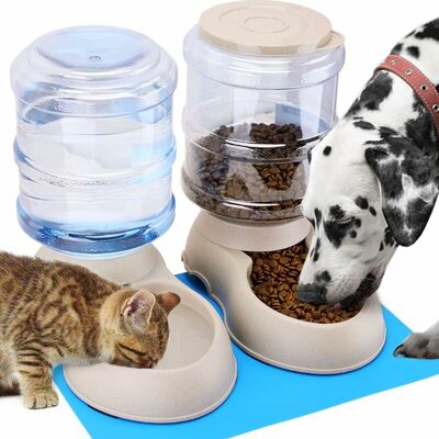 Melissa Distributeur Croquettes De Nourriture Et D'Eau,eau Fontaine Automatique, Abreuvoir Et Alimentateur Automatique Pour Chat/chien/animaux Domestiques 3.8l X 2pièces - Publicité Melissa Distributeur Croquettes De Nourriture Et D'Eau,eau Fontaine Automatique, Abreuvoir Et Alimentateur Automatique Pour Chat/chien/animaux Domestiques 3.8l X 2pièces - Publicité