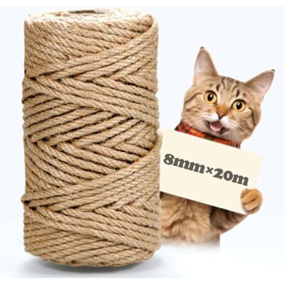 Barkbusterscorde En Sisal Pour Arbre À Chat, 8 Mm X 20 M, Corde En Sisal Naturel, Corde De Chanvre, Corde À Griffer, Corde En Jute Pour La Maison, Le Jardin, Le Bricolage - Publicité Barkbusterscorde En Sisal Pour Arbre À Chat, 8 Mm X 20 M, Corde En Sisal Naturel, Corde De Chanvre, Corde À Griffer, Corde En Jute Pour La Maison, Le Jardin, Le Bricolage - Publicité
