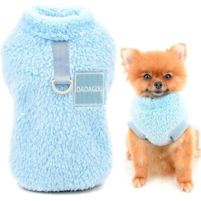GRASSLIN 1 Pull Polaire Sherpa Col Roulé, Anneau D Pour Laisse, Vêtement Chaud Petit Chien Chat, Intérieur Extérieur - Publicité GRASSLIN 1 Pull Polaire Sherpa Col Roulé, Anneau D Pour Laisse, Vêtement Chaud Petit Chien Chat, Intérieur Extérieur - Publicité