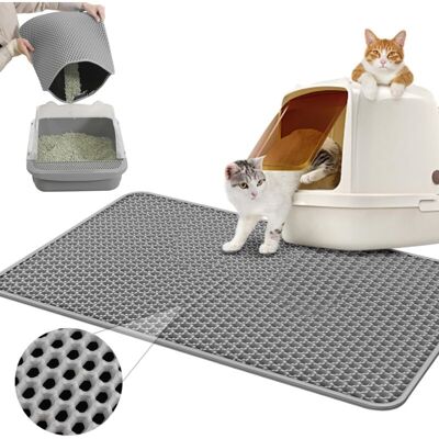 Vision Tigrezy Tapis Litière Chat 60 X 40 Cm - Tapis Chat Imperméable-double Couche Tapis De Litière Pour Chat - Tapis Litière Pour Bac À Litière Chat Et Toilette Chat- Tapis Litière Pour Chat - Gris - Publicité Vision Tigrezy Tapis Litière Chat 60 X 40 Cm - Tapis Chat Imperméable-double Couche Tapis De Litière Pour Chat - Tapis Litière Pour Bac À Litière Chat Et Toilette Chat- Tapis Litière Pour Chat - Gris - Publicité