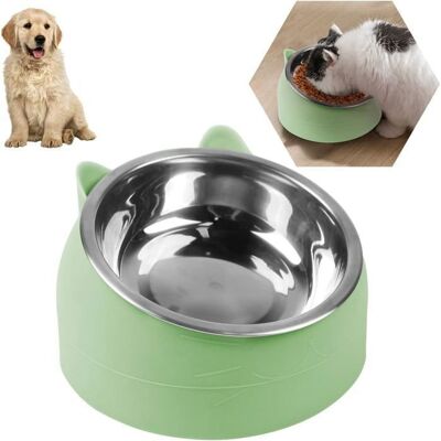 Cellfast Gamelle Chat Inclinée, Gamelle Chat Inox, Bol Pour Animaux De Compagnie Set, Support Surélevé Incliné 15° Gamelle Amovible 200ml - Publicité Cellfast Gamelle Chat Inclinée, Gamelle Chat Inox, Bol Pour Animaux De Compagnie Set, Support Surélevé Incliné 15° Gamelle Amovible 200ml - Publicité
