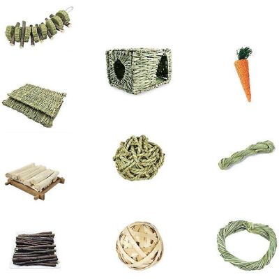 RDTD Bâtonnet À Mâcher En Bois Naturel Et Herbe Pour Lapins Et Gerbilles - Publicité RDTD Bâtonnet À Mâcher En Bois Naturel Et Herbe Pour Lapins Et Gerbilles - Publicité