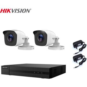 Video surveillance kit dvr 4 channels 2 cameras 2 mpx - Hikvision - Publicité