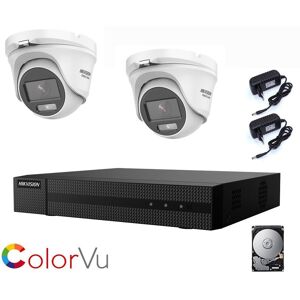 Kit 2 caméras de surveillance vidéo Hikvision dvr 4 canaux 2 mpx 1 tb - Publicité