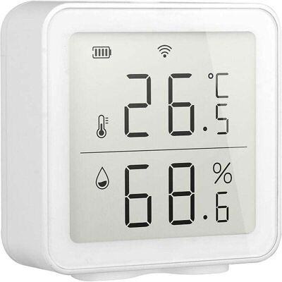 Scotch Capteur De Température Et Humidité Wifi Sans Fil Compatible Alexa Pour Maison Intelligente Domotique - Publicité Scotch Capteur De Température Et Humidité Wifi Sans Fil Compatible Alexa Pour Maison Intelligente Domotique - Publicité
