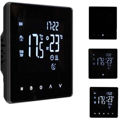Scotch Thermostat Intelligent Régulateur De Température Pour Chauffage Électrique Écran Lcd Écran Tactile Semaine Programmable Thermostats De Chauffage Au Sol Pour Bureau À Domicile École Hôtel - Noir,de Deb - Publicité Scotch Thermostat Intelligent Régulateur De Température Pour Chauffage Électrique Écran Lcd Écran Tactile Semaine Programmable Thermostats De Chauffage Au Sol Pour Bureau À Domicile École Hôtel - Noir,de Deb - Publicité