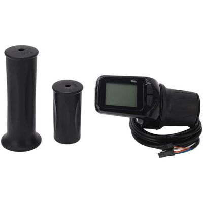 ABYSSE Poignée D'Accélérateur Demi-pouce Pour Vélo Électrique Avec Écran Lcd, Interface Pour Phare, Câble Standard 5p+2p, 24 V, 36 V, 48 V, 60 V - Publicité ABYSSE Poignée D'Accélérateur Demi-pouce Pour Vélo Électrique Avec Écran Lcd, Interface Pour Phare, Câble Standard 5p+2p, 24 V, 36 V, 48 V, 60 V - Publicité