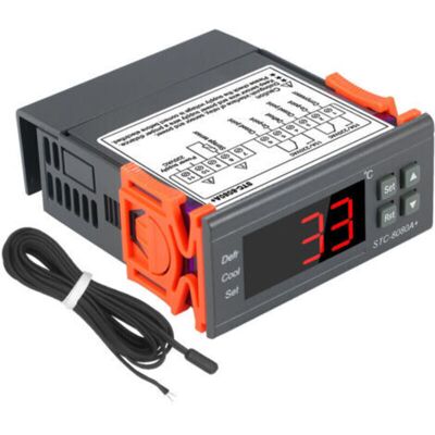 URSUS Thermostat Et Programmateur De Température Contrôleur De Température Intelligent De Dégivrage De Synchronisation Automatique De Réfrigération Stc-8080a + 220v, Gris, Enlé - Publicité URSUS Thermostat Et Programmateur De Température Contrôleur De Température Intelligent De Dégivrage De Synchronisation Automatique De Réfrigération Stc-8080a + 220v, Gris, Enlé - Publicité