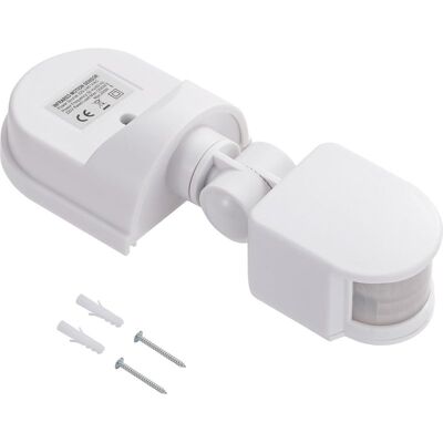 Vision Détecteur De Mouvement Infrarouge Pir (1 Pièce) 110-240 V Ca, Interrupteur D'Éclairage Extérieur Étanche Ip44 Avec Un Angle De Détection De 180° - Publicité Vision Détecteur De Mouvement Infrarouge Pir (1 Pièce) 110-240 V Ca, Interrupteur D'Éclairage Extérieur Étanche Ip44 Avec Un Angle De Détection De 180° - Publicité