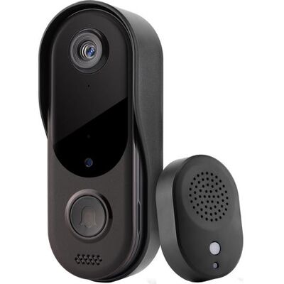 ABYSSE Sonnette Vidéo Sans Fil Avec Caméra, Étanche, Résolution 1080p, Interphone Vidéo Sans Fil À Piles Avec Sonnerie, Audio Bidirectionnel, Vision Nocturne Infrarouge Et Détection De Personnes Par Détecteu - Publicité ABYSSE Sonnette Vidéo Sans Fil Avec Caméra, Étanche, Résolution 1080p, Interphone Vidéo Sans Fil À Piles Avec Sonnerie, Audio Bidirectionnel, Vision Nocturne Infrarouge Et Détection De Personnes Par Détecteu - Publicité