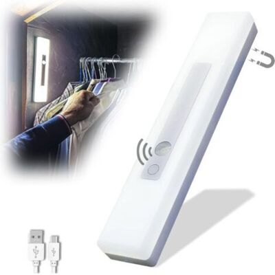 URSUS Veilleuse Led Rechargeable Avec Détecteur De Mouvement - Batterie Haute Capacité De 1800 Mah Rechargeable Par Usb, Fixation Magnétique Ou Adhésive, Blanc Froid - Publicité URSUS Veilleuse Led Rechargeable Avec Détecteur De Mouvement - Batterie Haute Capacité De 1800 Mah Rechargeable Par Usb, Fixation Magnétique Ou Adhésive, Blanc Froid - Publicité