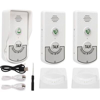 HERUSI Sonnettes Interphones Sans Fil Avec Puce Performante, Portée De 1000 M, Voix Blanche Intelligente, Pour Maisons Et Usines. Publicité HERUSI Sonnettes Interphones Sans Fil Avec Puce Performante, Portée De 1000 M, Voix Blanche Intelligente, Pour Maisons Et Usines. Publicité