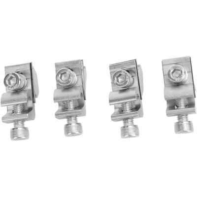 ABYSSE Lot De 4 Pinces De Mise À La Terre En Acier Résistant Aux Intempéries Pour Panneaux Solaires Photovoltaïques À Support Métallique - Publicité ABYSSE Lot De 4 Pinces De Mise À La Terre En Acier Résistant Aux Intempéries Pour Panneaux Solaires Photovoltaïques À Support Métallique - Publicité