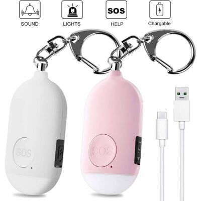 OEM Alarme Personnelle 130 Db Usb Rechargeable. Lampe De Poche Led Étanche Pour Sécurité Des Femmes Et Enfants (rose) - Publicité OEM Alarme Personnelle 130 Db Usb Rechargeable. Lampe De Poche Led Étanche Pour Sécurité Des Femmes Et Enfants (rose) - Publicité