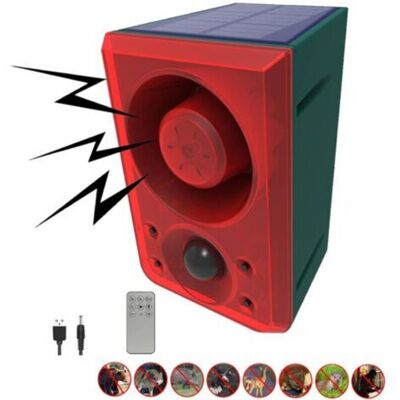 ENLENK Alarme De Détecteur De Mouvement Solaire Extérieur – Sirène 130db Avec Télécommande – Enregistrement 20 Secondes – Détection Jusqu'à 20 Pieds - Publicité ENLENK Alarme De Détecteur De Mouvement Solaire Extérieur – Sirène 130db Avec Télécommande – Enregistrement 20 Secondes – Détection Jusqu'à 20 Pieds - Publicité