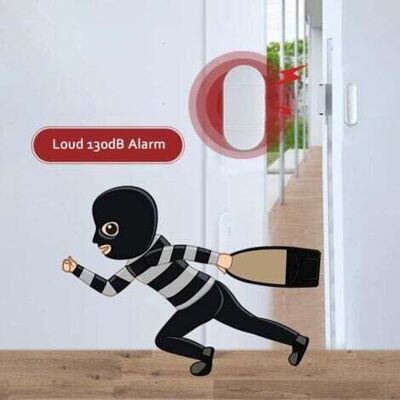 Nalookamic Alarme De Porte, Détecteur D'Ouverture De Porte Avec Alarme Puissante De 130 Db, Alarme Magnétique De Porte Et Fenêtre Sans Fil Pour Portes, Fenêtres Et Armoires, Maison, Bureau - Publicité Nalookamic Alarme De Porte, Détecteur D'Ouverture De Porte Avec Alarme Puissante De 130 Db, Alarme Magnétique De Porte Et Fenêtre Sans Fil Pour Portes, Fenêtres Et Armoires, Maison, Bureau - Publicité