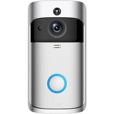 Sonnette Vidéo Sans Fil Avec Détecteur De Mouvement, Wi-fi, Détection Infrarouge, Vision Nocturne, Argent-aquaforge - Publicité Sonnette Vidéo Sans Fil Avec Détecteur De Mouvement, Wi-fi, Détection Infrarouge, Vision Nocturne, Argent-aquaforge - Publicité
