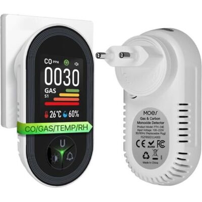 ABYSSE 1a, Détecteur - Détecteur De Monoxyde De Carbone Et Gaz Avec Prise - Détecteur Co 4-en-1 Avec Capteur De Température & Humidité - Alarme Sonore Pour Gpl - Publicité ABYSSE 1a, Détecteur - Détecteur De Monoxyde De Carbone Et Gaz Avec Prise - Détecteur Co 4-en-1 Avec Capteur De Température & Humidité - Alarme Sonore Pour Gpl - Publicité