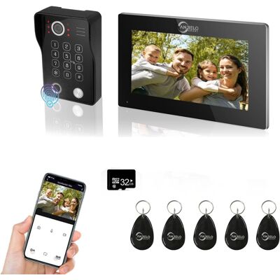 OEM Interphone Vidéo Avec Écran Tactile De 7 Pouces Avec Système De Sonnette Filaire, Prise En Charge D'Empreintes Digitales, Carte Rfid, Mot De Passe De Détection De Mouvement Pour La Maisonc - Publicité OEM Interphone Vidéo Avec Écran Tactile De 7 Pouces Avec Système De Sonnette Filaire, Prise En Charge D'Empreintes Digitales, Carte Rfid, Mot De Passe De Détection De Mouvement Pour La Maisonc - Publicité