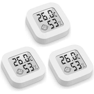 ENLENK Thermomètre Hygrometre Intérieur, 3pcs Mini Lcd Thermomètre Hygromètre Digital À Haute Précision, Thermomètre D'Intérieur Exterieur Mural Pour Maison Pour Maison, Bureau, Chambre Bébé, Couveuse Cave - Publicité ENLENK Thermomètre Hygrometre Intérieur, 3pcs Mini Lcd Thermomètre Hygromètre Digital À Haute Précision, Thermomètre D'Intérieur Exterieur Mural Pour Maison Pour Maison, Bureau, Chambre Bébé, Couveuse Cave - Publicité