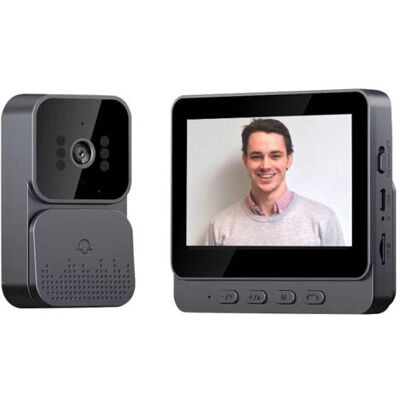 ABYSSE Sonnette Vidéo Avec Écran Ips De 4,3 Pouces, Interphone Vidéo, Conversation Vocale Bidirectionnelle, Vision Nocturne - Publicité ABYSSE Sonnette Vidéo Avec Écran Ips De 4,3 Pouces, Interphone Vidéo, Conversation Vocale Bidirectionnelle, Vision Nocturne - Publicité