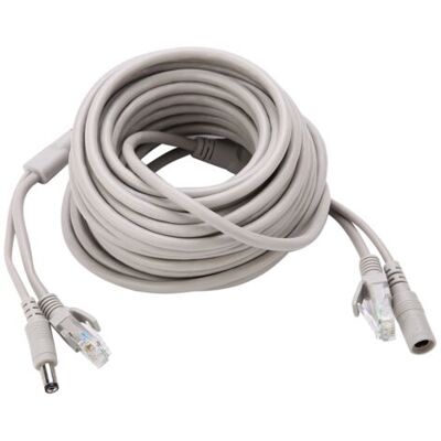 ABYSSE Connecteur D'Alimentation Rj45 Dc 15m Câble De Vidéosurveillance Ethernet Rj45 Dc Pour Caméras Ip Système Nvr 10mbps100mbps (15m) Connecteur De Caméra De Sécurité - Publicité ABYSSE Connecteur D'Alimentation Rj45 Dc 15m Câble De Vidéosurveillance Ethernet Rj45 Dc Pour Caméras Ip Système Nvr 10mbps100mbps (15m) Connecteur De Caméra De Sécurité - Publicité