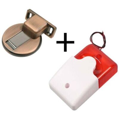 ABYSSE Sirène D'Alarme Sonore Et Lumineuse 220v, Klaxon D'Alarme Anti-cambriolage À Décibel Élevé Avec Lumière Clignotante Led Pour Magasin À Domicile + 1 Bouchon De Porte - Publicité ABYSSE Sirène D'Alarme Sonore Et Lumineuse 220v, Klaxon D'Alarme Anti-cambriolage À Décibel Élevé Avec Lumière Clignotante Led Pour Magasin À Domicile + 1 Bouchon De Porte - Publicité