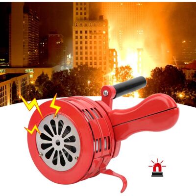 MOXIE Sjlerst Sirène À Manivelle, Alarme Manuelle Bruyante Portative Alarme Incendie Portable Sirène De Raid Aérien Tornade Pour Les Troupes Scolaires Alarmant 120db - Publicité MOXIE Sjlerst Sirène À Manivelle, Alarme Manuelle Bruyante Portative Alarme Incendie Portable Sirène De Raid Aérien Tornade Pour Les Troupes Scolaires Alarmant 120db - Publicité