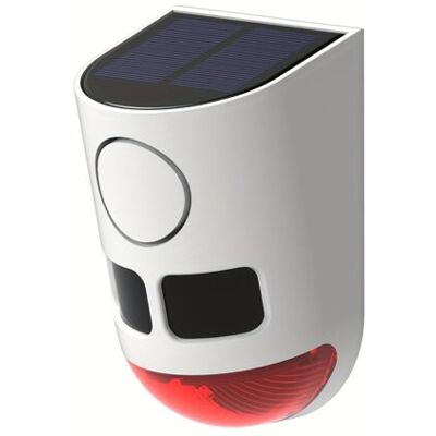 ABYSSE Alarme Solaire Extérieure Avec Détecteur De Mouvement – Sirène De Sécurité 129db, Flash Led Rouge, Batterie Lithium Intégrée - Publicité ABYSSE Alarme Solaire Extérieure Avec Détecteur De Mouvement – Sirène De Sécurité 129db, Flash Led Rouge, Batterie Lithium Intégrée - Publicité