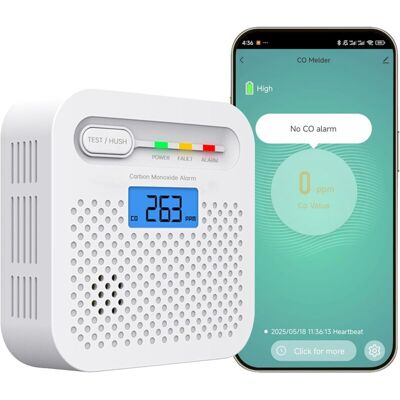 OEM Détecteur De Monoxyde De Carbone Intelligent, Alarme Wi-fi Pour La Maison, Surveillance À Distance Via L'Application Co Alarm Detector, Batterie Longue Durée, Compatible Alexa. Lot De 2 - Publicité OEM Détecteur De Monoxyde De Carbone Intelligent, Alarme Wi-fi Pour La Maison, Surveillance À Distance Via L'Application Co Alarm Detector, Batterie Longue Durée, Compatible Alexa. Lot De 2 - Publicité