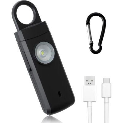 FOGSHIELD (noir) Alarme Anti-agression 130db, Anti Agression Rechargeable De Sécurité D'Urgence, Porte Clef Alarme Avec Lumières Led, Chargement Usb Type C, Kit De Sécurité Portable - Publicité FOGSHIELD (noir) Alarme Anti-agression 130db, Anti Agression Rechargeable De Sécurité D'Urgence, Porte Clef Alarme Avec Lumières Led, Chargement Usb Type C, Kit De Sécurité Portable - Publicité