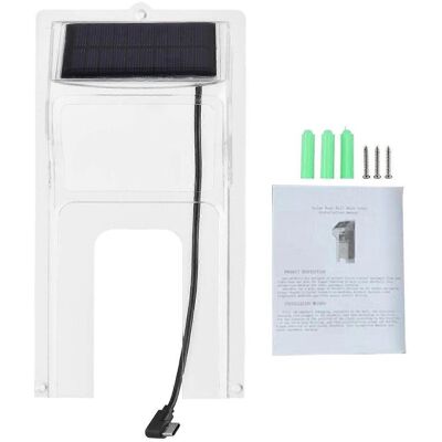 FLAMMKRAFT Protection Anti-pluie Pour Sonnette Avec Panneau Solaire, En Plastique Transparent, Pour Sonnettes Vidéo. Publicité FLAMMKRAFT Protection Anti-pluie Pour Sonnette Avec Panneau Solaire, En Plastique Transparent, Pour Sonnettes Vidéo. Publicité