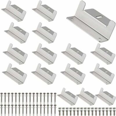 ABYSSE 16 X Support Panneau Solaire En Z Fixation Panneau Solaire En Aluminium Avec Ecrous Et Boulons, Support De Panneaux Solaire Pour Bateaux, Varavanes, Véhicules De Loisirs, Toit,10065mm - Publicité ABYSSE 16 X Support Panneau Solaire En Z Fixation Panneau Solaire En Aluminium Avec Ecrous Et Boulons, Support De Panneaux Solaire Pour Bateaux, Varavanes, Véhicules De Loisirs, Toit,10065mm - Publicité