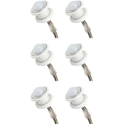 ABYSSE Lot De 6 Détecteurs De Mouvement Mini Pir 110-220v Temporisation Réglable Détection Infrarouge Intelligente - Publicité ABYSSE Lot De 6 Détecteurs De Mouvement Mini Pir 110-220v Temporisation Réglable Détection Infrarouge Intelligente - Publicité
