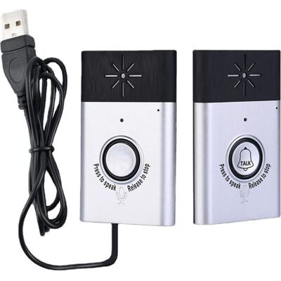 ABYSSE Sonnette Connectée Avec Interphone Et 1 Unité Extérieure Et 1 Unité Intérieure, Coloris Argent. Publicité ABYSSE Sonnette Connectée Avec Interphone Et 1 Unité Extérieure Et 1 Unité Intérieure, Coloris Argent. Publicité