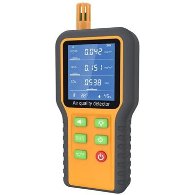 SANS MARQUE Détecteur De Qualité D'Air Intérieur Co2 Formaldéhyde Tvoc Température Humidité Avec Alarme Sonore Écran Rétroéclairé - Publicité SANS MARQUE Détecteur De Qualité D'Air Intérieur Co2 Formaldéhyde Tvoc Température Humidité Avec Alarme Sonore Écran Rétroéclairé - Publicité