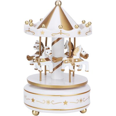 YOTOWN Merry Go Round Bote À Musique Carrousel Cadeau Nol Mariage Anniversaire Cadeau Décor Blanc. Publicité YOTOWN Merry Go Round Bote À Musique Carrousel Cadeau Nol Mariage Anniversaire Cadeau Décor Blanc. Publicité