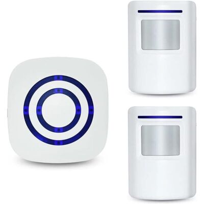 MOXIE Alarme De Sécurité À Détecteur De Mouvement Extérieur Sans Fil : Sonnette De Porte À Détecteur De Mouvement Infrarouge Avec 1 Récepteur Enfichable Et 2 Détecteurs De Mouvement Pir - Tune 38 Carillon - Publicité MOXIE Alarme De Sécurité À Détecteur De Mouvement Extérieur Sans Fil : Sonnette De Porte À Détecteur De Mouvement Infrarouge Avec 1 Récepteur Enfichable Et 2 Détecteurs De Mouvement Pir - Tune 38 Carillon - Publicité