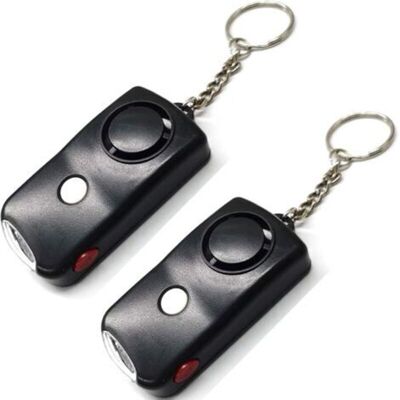 OEM Alarme Personnelle 130db Lot De 2 Porte-clés D'Autodéfense Avec Lumière Led, Alarme De Sécurité D'Urgence Pour Femmes, Filles, Enfants Et Personnes Âgées - Publicité OEM Alarme Personnelle 130db Lot De 2 Porte-clés D'Autodéfense Avec Lumière Led, Alarme De Sécurité D'Urgence Pour Femmes, Filles, Enfants Et Personnes Âgées - Publicité