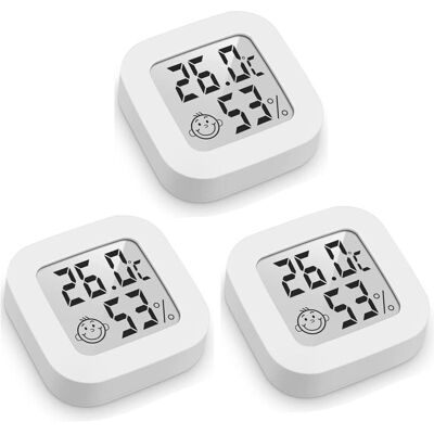 OEM Thermomètre Hygrometre Intérieur, 3pcs Mini Lcd Thermomètre Hygromètre Digital À Haute Précision, Thermomètre D'Intérieur Exterieur Mural Pour Maison Pour Maison, Bureau, Chambre Bébé, Couveuse Cave-d - Publicité OEM Thermomètre Hygrometre Intérieur, 3pcs Mini Lcd Thermomètre Hygromètre Digital À Haute Précision, Thermomètre D'Intérieur Exterieur Mural Pour Maison Pour Maison, Bureau, Chambre Bébé, Couveuse Cave-d - Publicité