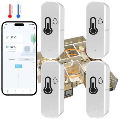 Cellfast Thermomètre Hygromètre Connecté - 4 Pièces Wifi 2.4ghz Tuya/smart Life - Compatible Alexa Et Google Home Pour Maison Et Série Bébé - Publicité Cellfast Thermomètre Hygromètre Connecté - 4 Pièces Wifi 2.4ghz Tuya/smart Life - Compatible Alexa Et Google Home Pour Maison Et Série Bébé - Publicité