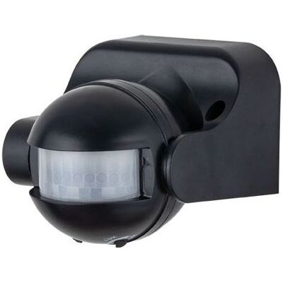 Vision Détecteur De Mouvement Pour Éclairage Extérieur, Portée De Détection De 12 M En Champ Libre, Angle De 180°, Indice De Protection Ip44, Noir - Publicité Vision Détecteur De Mouvement Pour Éclairage Extérieur, Portée De Détection De 12 M En Champ Libre, Angle De 180°, Indice De Protection Ip44, Noir - Publicité