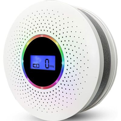 SANS MARQUE Détecteur Combiné D'Alarme De Fumée Et De Monoxyde De Carbone, Détecteur De Fumée Co À Double Capteur Alimenté Par Batterie Avec Écran Lcd Et Avertissement Sonore Pour La Maison, L'École, L - Publicité SANS MARQUE Détecteur Combiné D'Alarme De Fumée Et De Monoxyde De Carbone, Détecteur De Fumée Co À Double Capteur Alimenté Par Batterie Avec Écran Lcd Et Avertissement Sonore Pour La Maison, L'École, L - Publicité