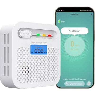 URSUS Détecteur De Monoxyde De Carbone Wi-fi Pour La Maison, Surveillance À Distance Via Application, Autonomie De 10 Ans, Compatible Avec Alexa - Publicité URSUS Détecteur De Monoxyde De Carbone Wi-fi Pour La Maison, Surveillance À Distance Via Application, Autonomie De 10 Ans, Compatible Avec Alexa - Publicité