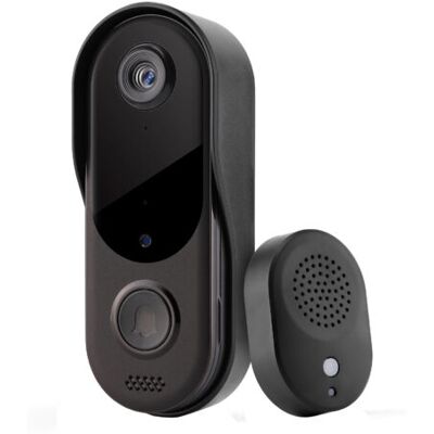 ABYSSE Sonnette Sans Fil Avec Caméra, Sonnette Étanche Wi-fi 1080p, Interphone Vidéo Sans Fil À Batterie Avec Carillon, Audio Bidirectionnel, Vision Nocturne Infrarouge, Détection Humaine Pir - Publicité ABYSSE Sonnette Sans Fil Avec Caméra, Sonnette Étanche Wi-fi 1080p, Interphone Vidéo Sans Fil À Batterie Avec Carillon, Audio Bidirectionnel, Vision Nocturne Infrarouge, Détection Humaine Pir - Publicité